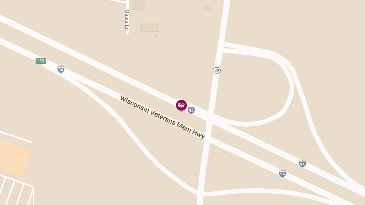 Two-Vehicle Accident With Injuries on WB I-94 at MM261.8