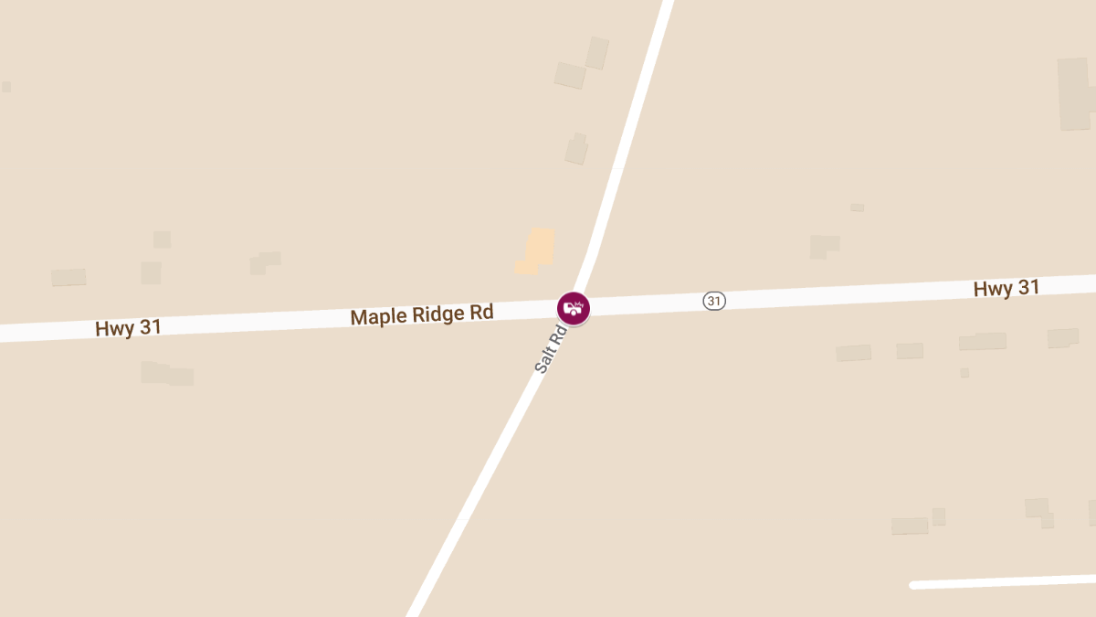 Two-Vehicle Accident with Injuries at Mapleridge Rd & Saltworks Rd
