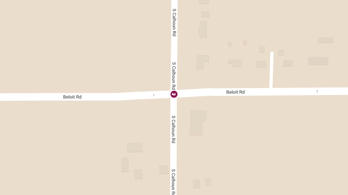 Two-Vehicle Accident with Injuries at S Calhoun Rd & Beloit Rd