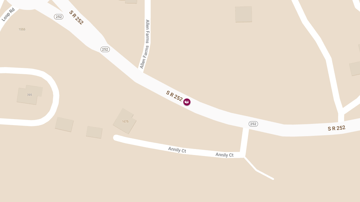 Two-Vehicle Accident with Injuries on East SR 252