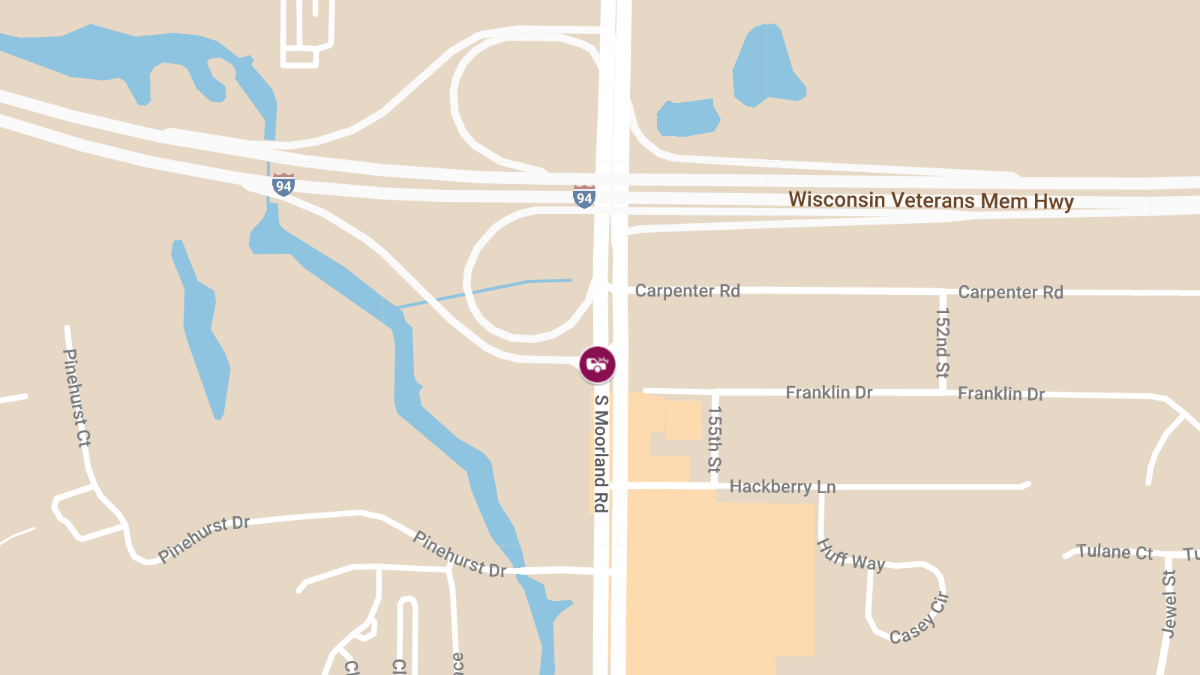 Two-Vehicle Accident with Injuries on S Moorland Rd Under I-94