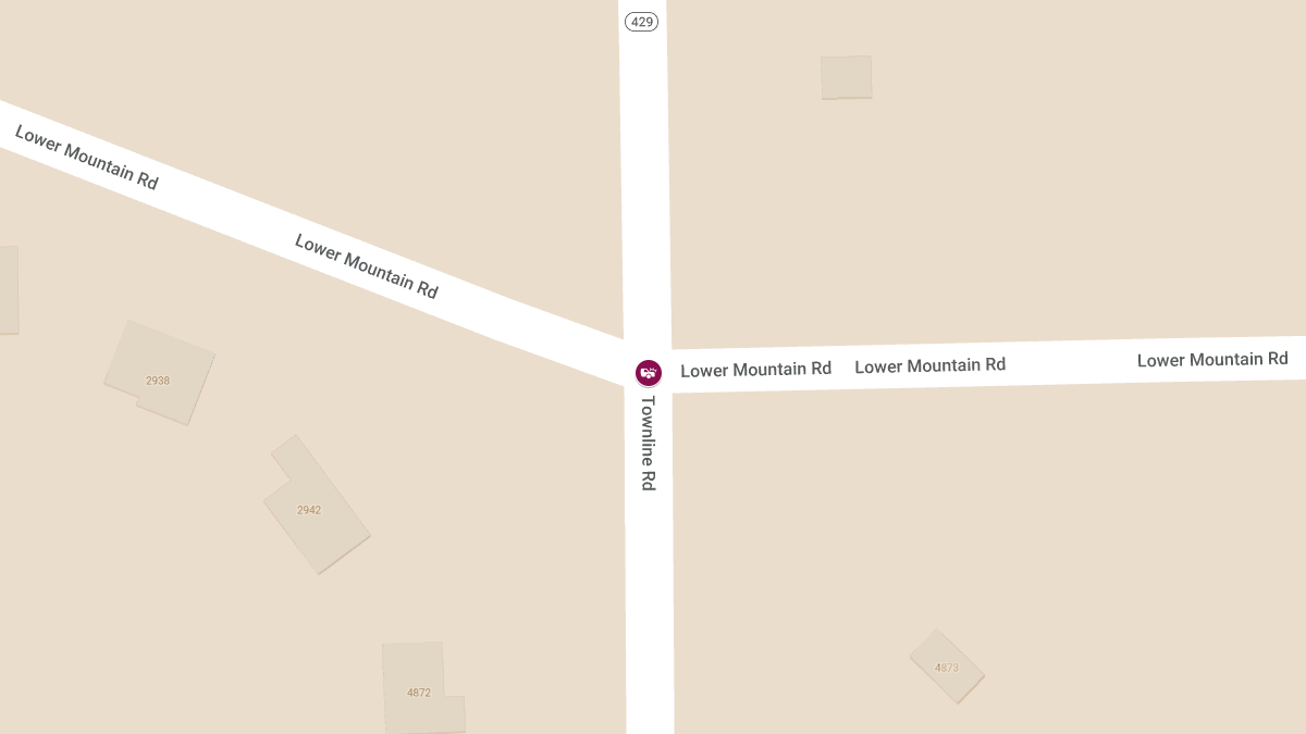 Two-Vehicle Collision With Injuries at Lower Mountain Rd & Townline Rd