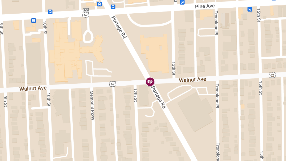Two-Vehicle Collision at Portage Rd & Walnut Ave