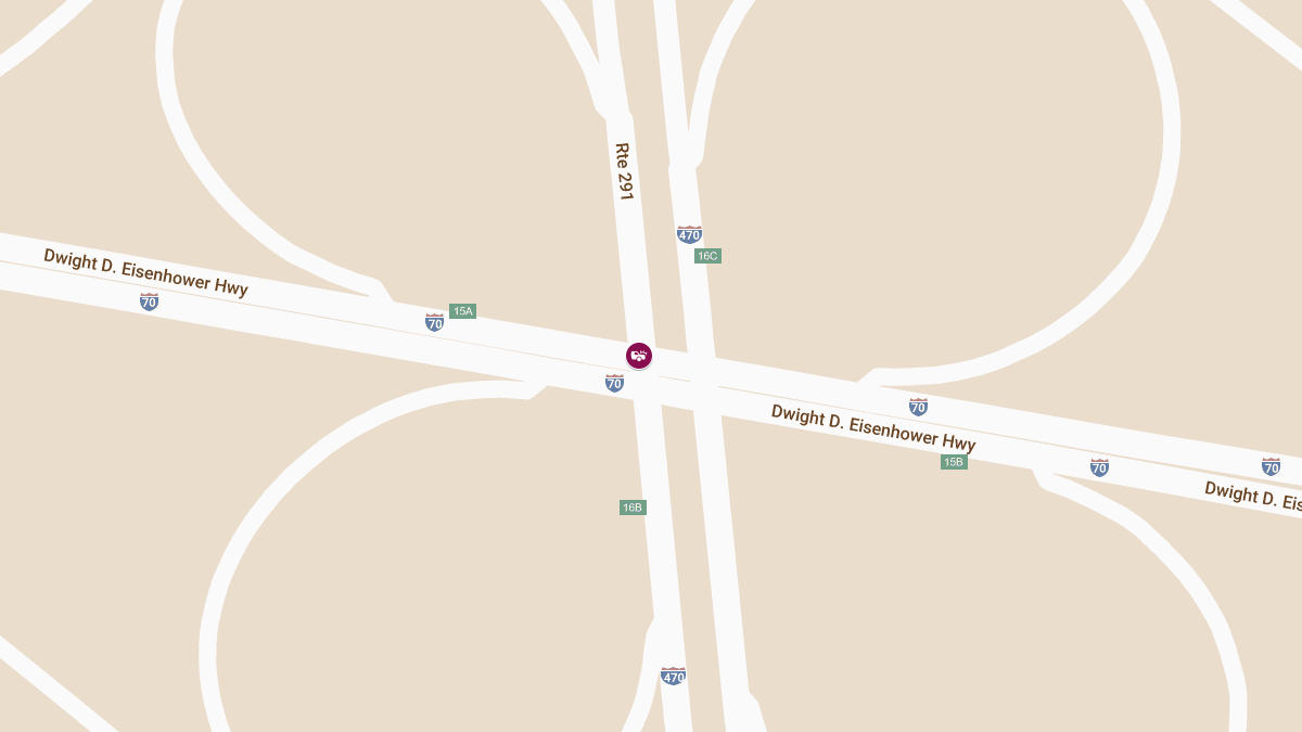 Two-Vehicle Collision on I-470 SB at MO-291