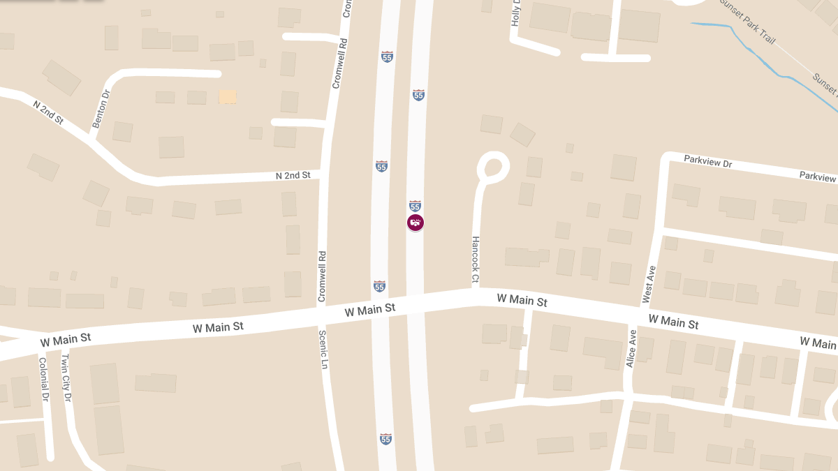 Two-Vehicle Collision on I-55 Injures One