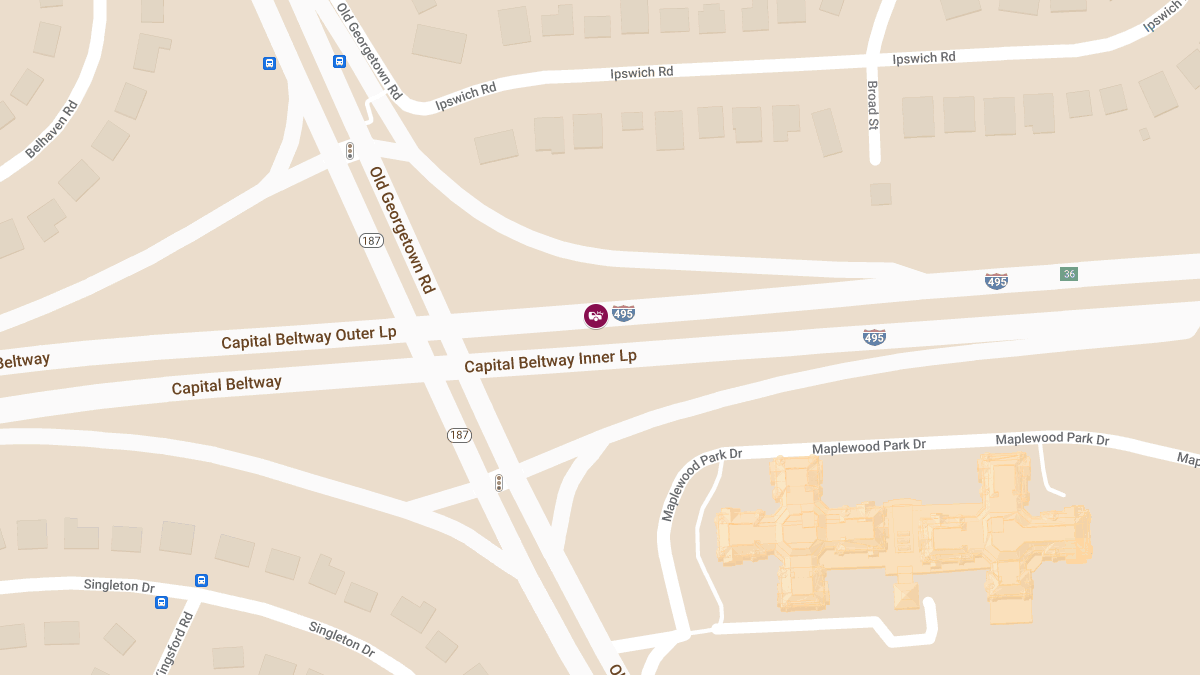 Two-Vehicle Collision with Injuries on I-495 Near River Rd and I-270 Spur