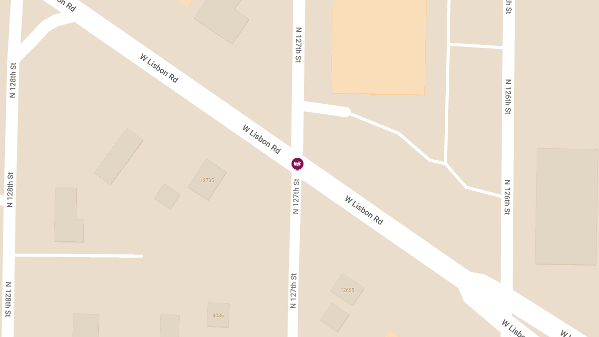Two-Vehicle Crash at Lisbon Rd & 127th St