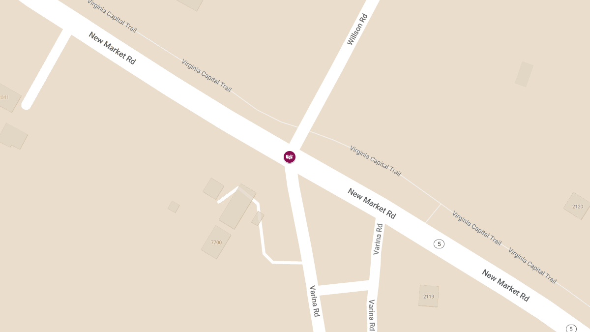 Two-Vehicle Crash at New Market Rd & Varina Rd Injures One