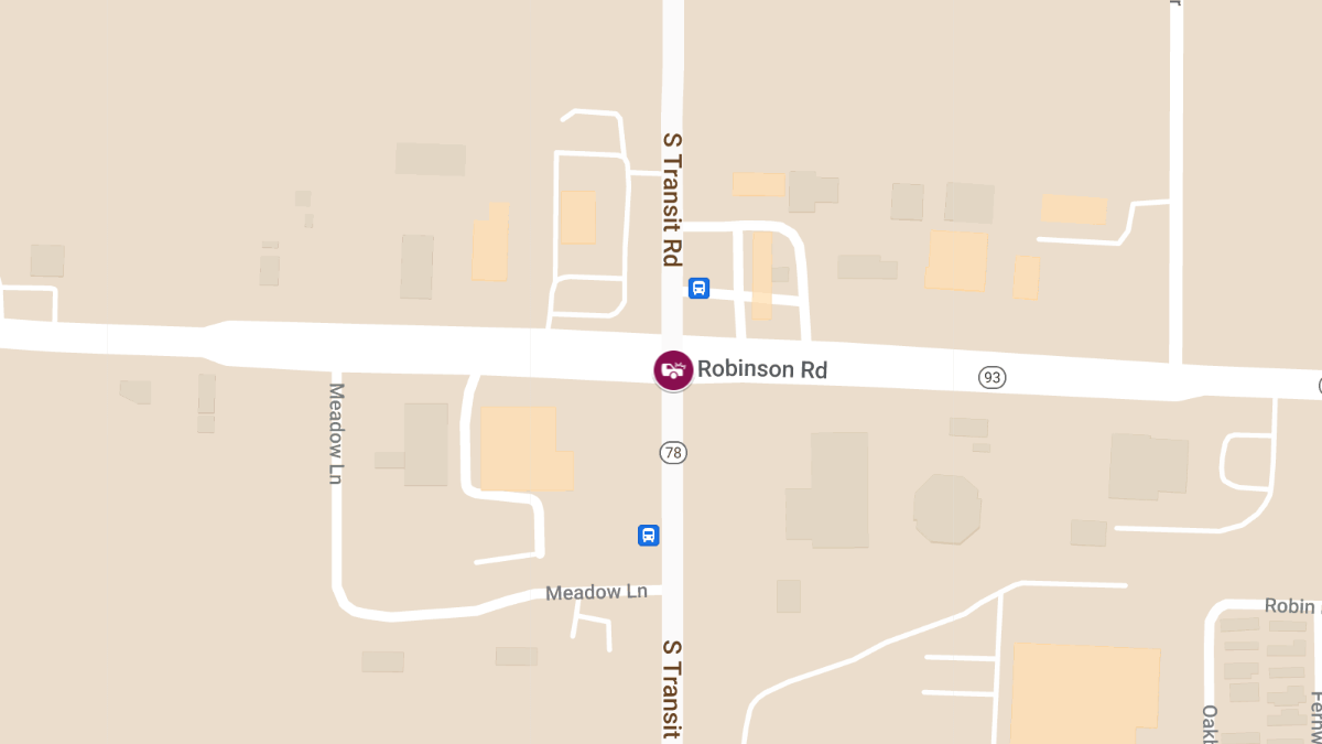 Two-Vehicle Crash at South Transit Rd and Robinson Rd