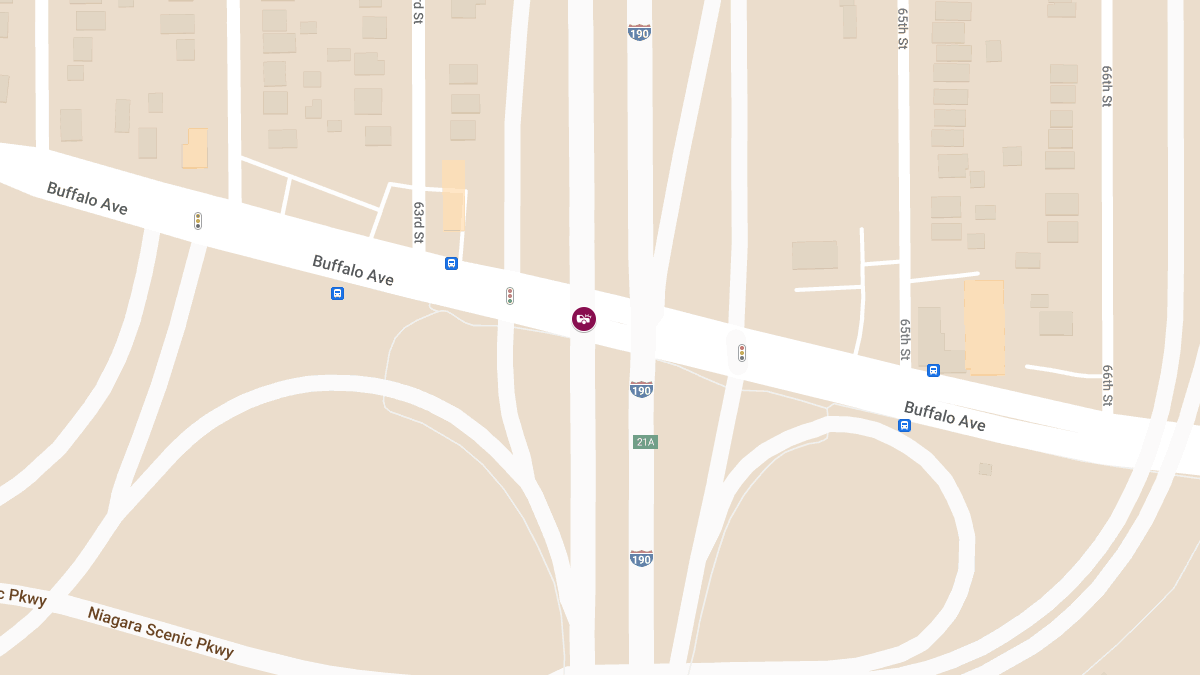 Two-Vehicle Crash on I-190 North Off-Ramp to Buffalo Ave