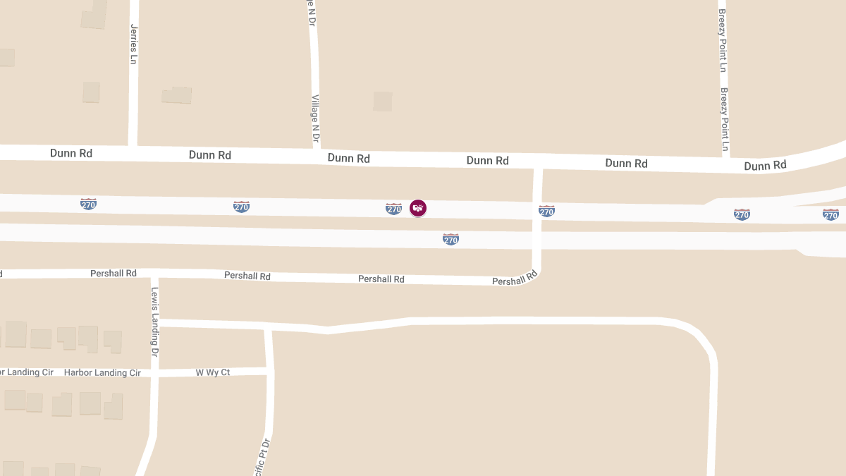 Two-Vehicle Crash on I-270 Injures One Driver