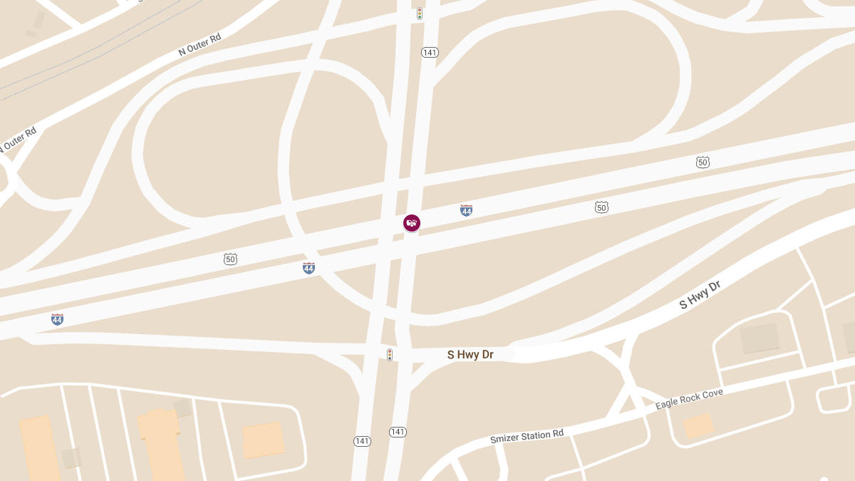 Two-Vehicle Crash on I-44 Ramp to MO 141 Injures One