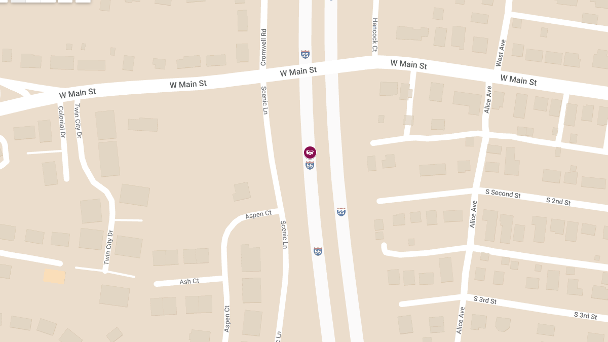 Two-Vehicle Crash on I-55 Injures One Driver