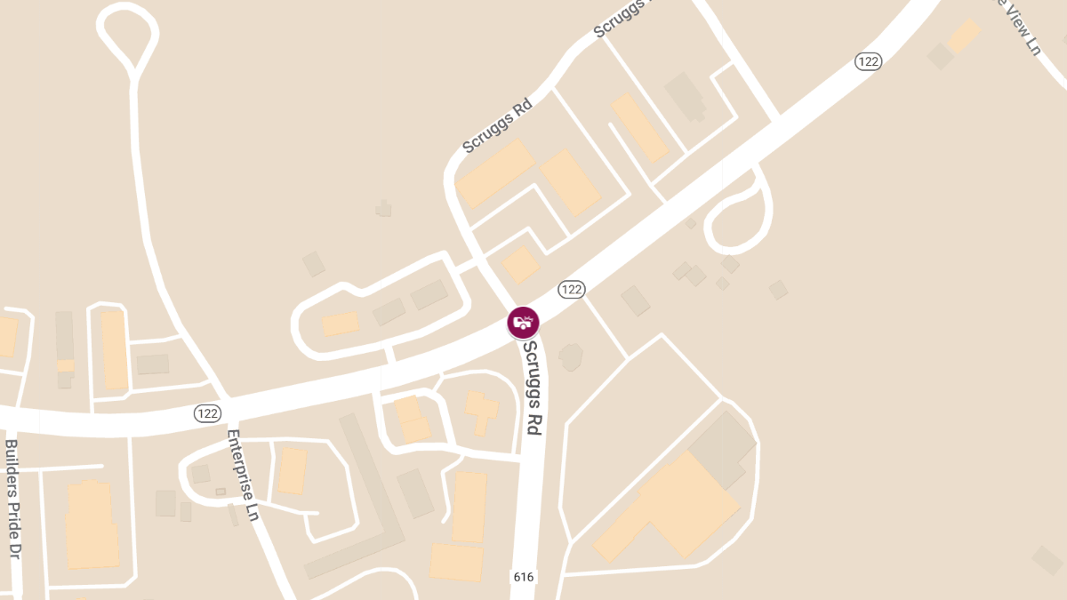 Two-Vehicle Crash on Rt. 122 at Scruggs Rd