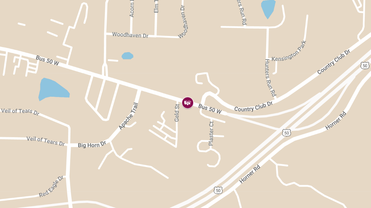 Two-Vehicle Crash on W Business 50 Injures One Driver