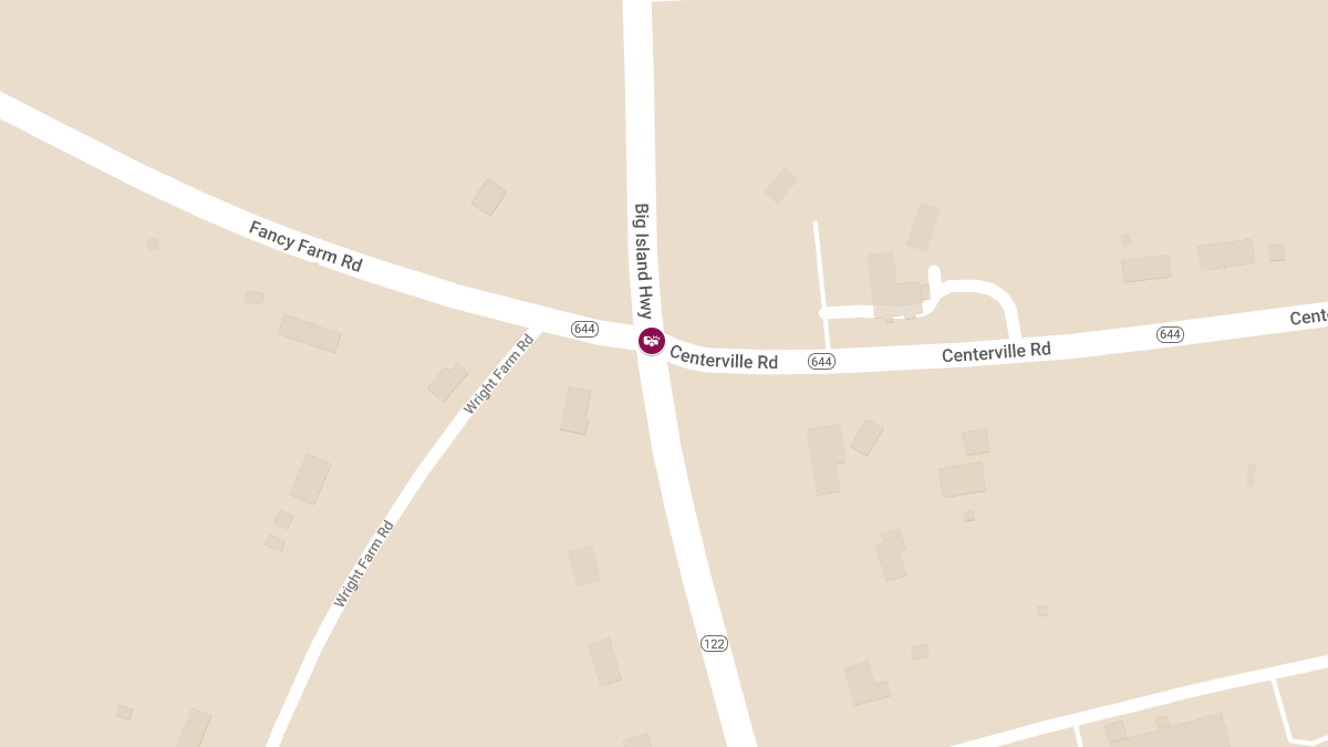 Two-Vehicle Crash with Injuries at Big Island Hwy & Centerville Rd