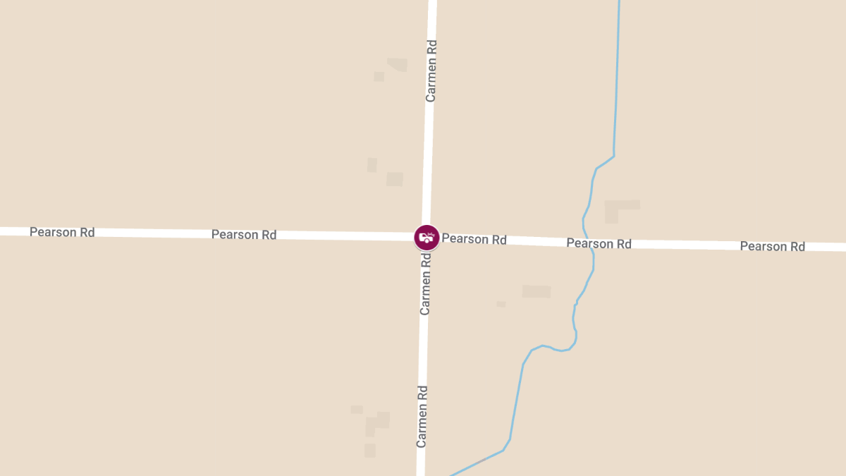 Two-Vehicle Crash with Injuries at Carmen Rd & Pearson Rd