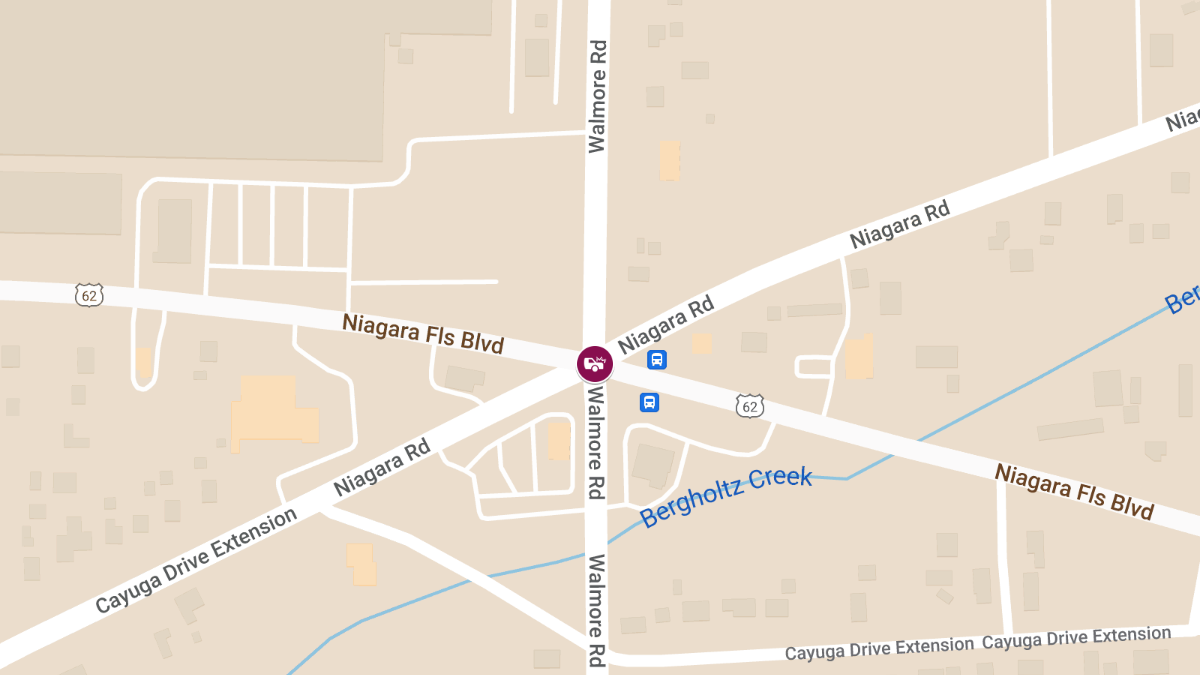 Two-Vehicle Crash with Injuries at Niagara Falls Blvd and Niagara Rd