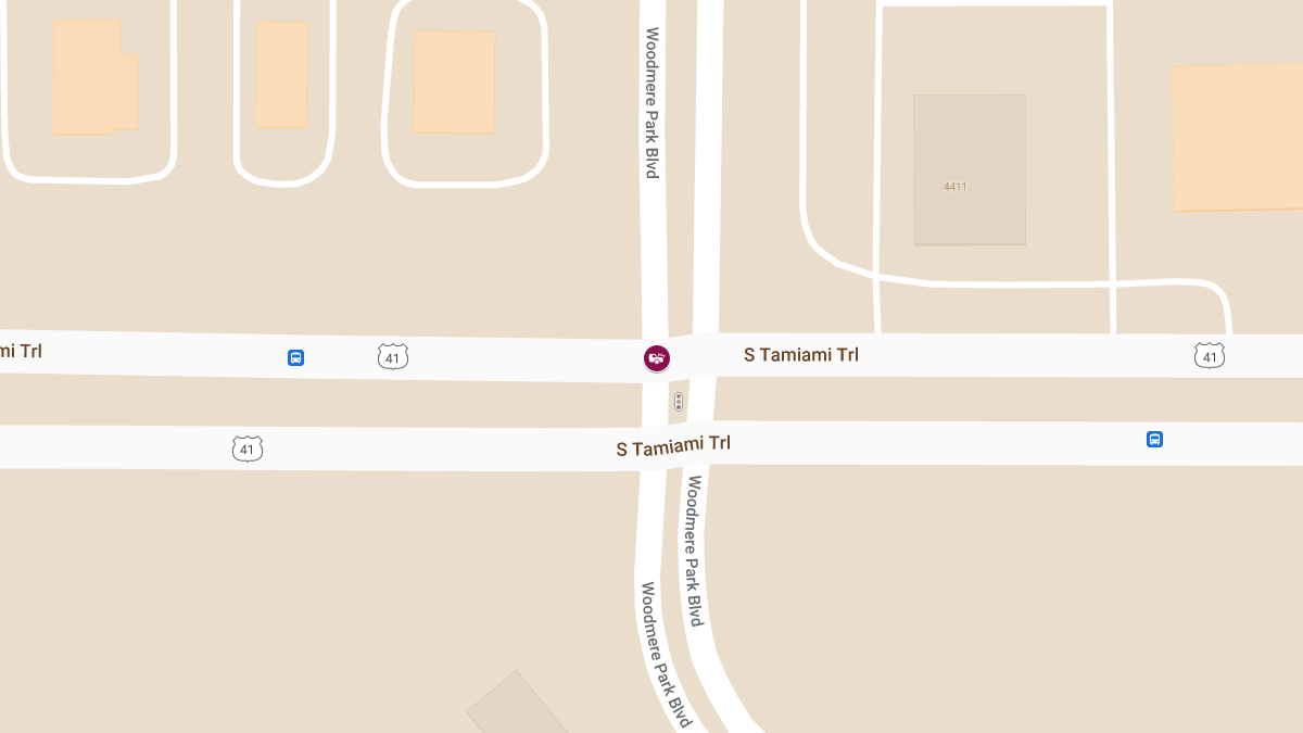Two-Vehicle Crash with Injuries at US-41 & Woodmere Park Blvd