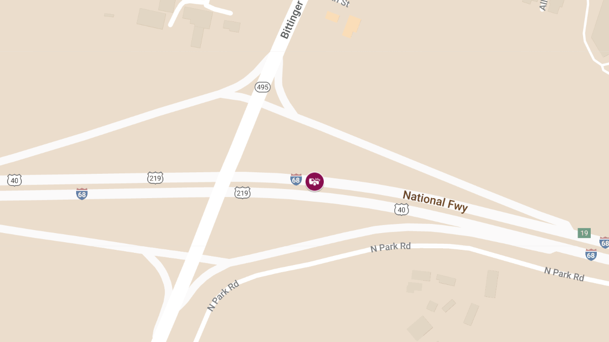 Two-Vehicle Crash with Injuries on I-68 Westbound at MM 30 in Finzel