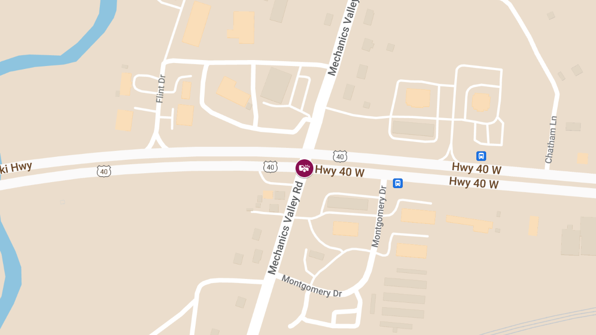 Two-Vehicle Crash with Injuries on W Pulaski Hwy at Mechanics Valley Rd