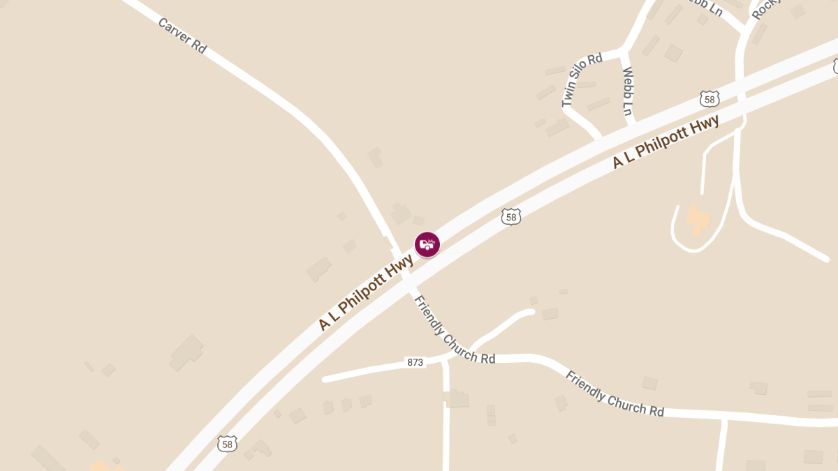 Two-Vehicle Injury Accident on A L Philpott Hwy at Carver Rd