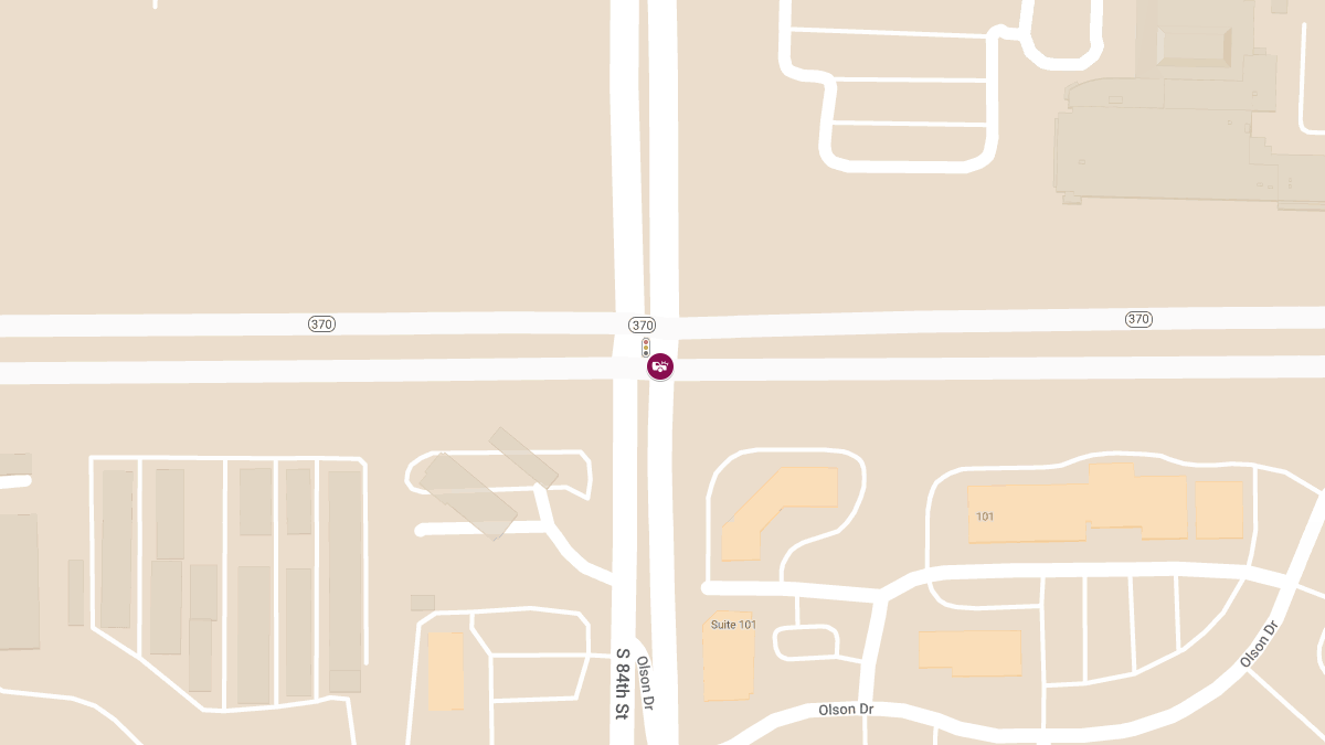 Two-Vehicle Injury Crash at 84th St & Hwy 370