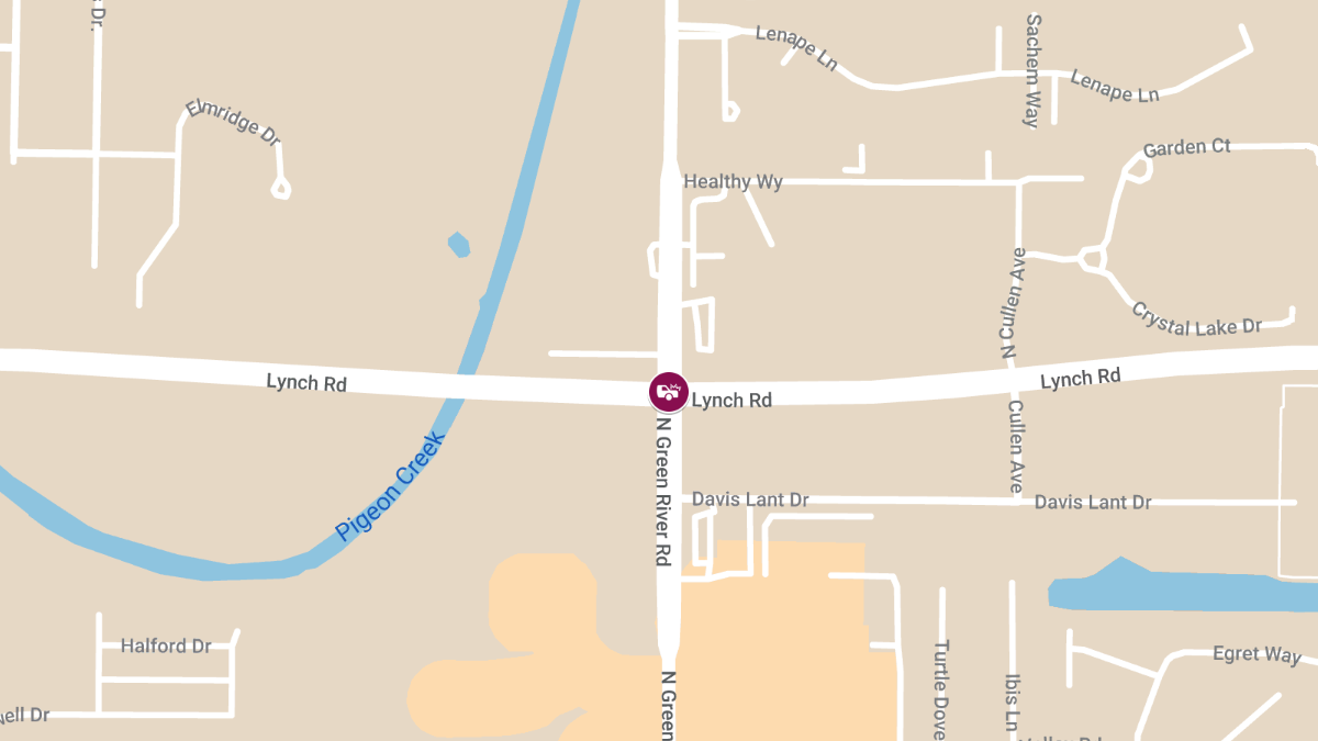 Two-Vehicle Injury Crash at Lynch Rd & Green River Rd
