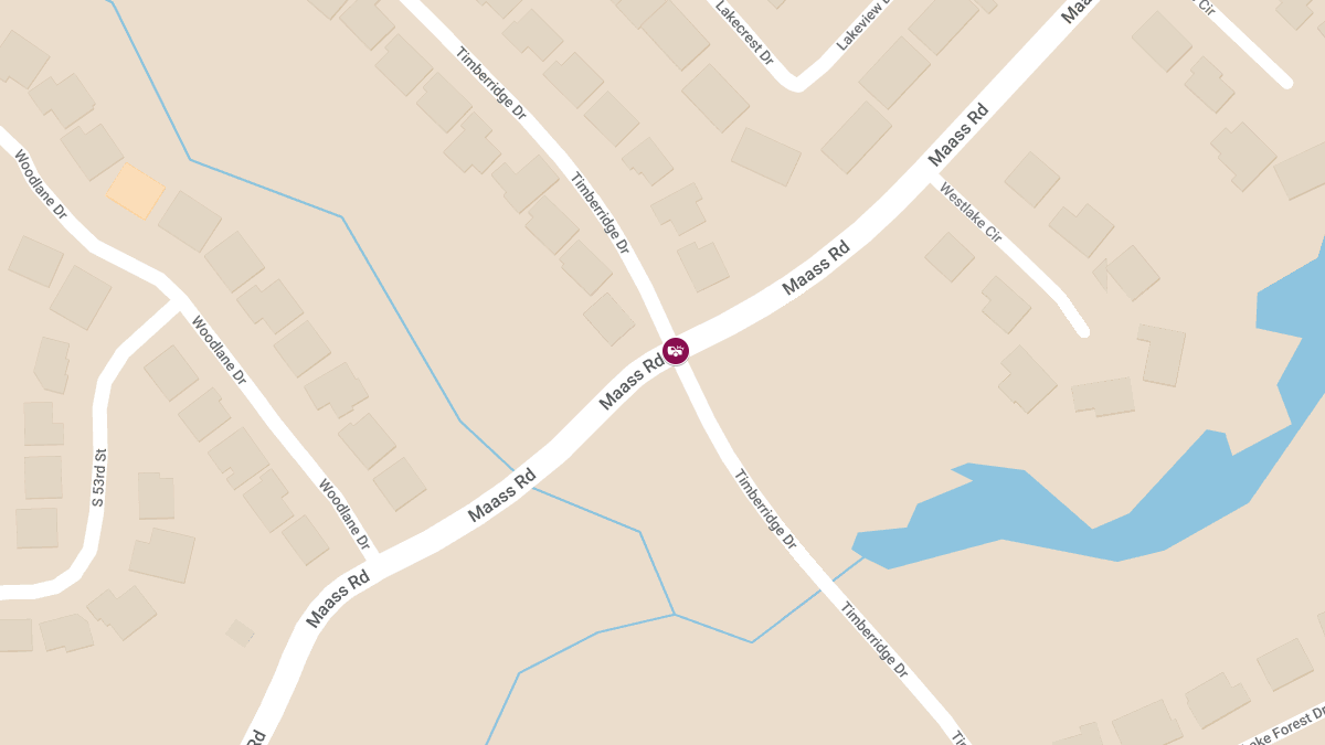 Two-Vehicle Injury Crash at Maass Rd & Timberridge Dr