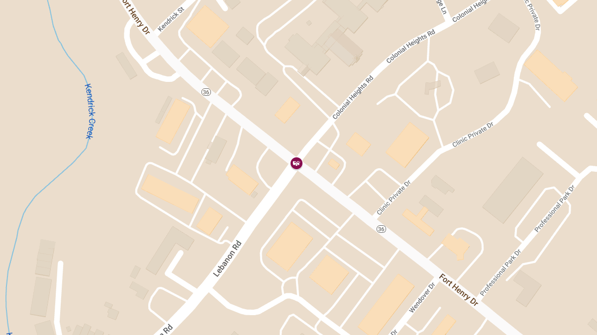 Vehicle Accident with Injuries at Lebanon Rd and Fort Henry Dr