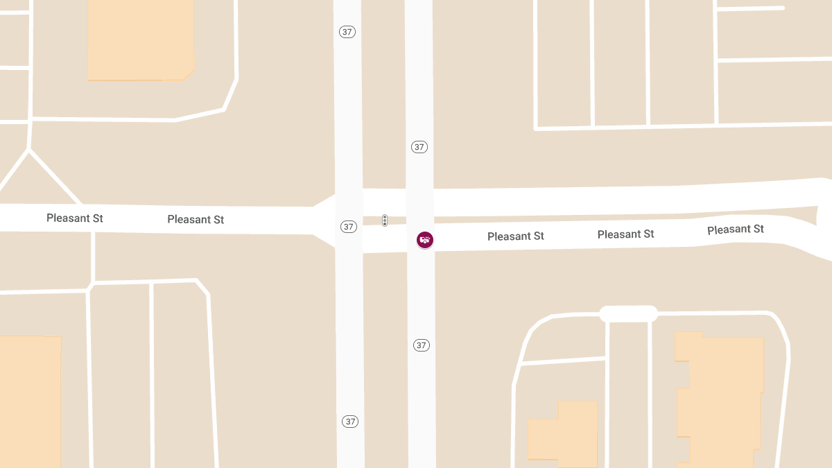 Vehicle Accident with Injuries at Pleasant St & SR-37 NB