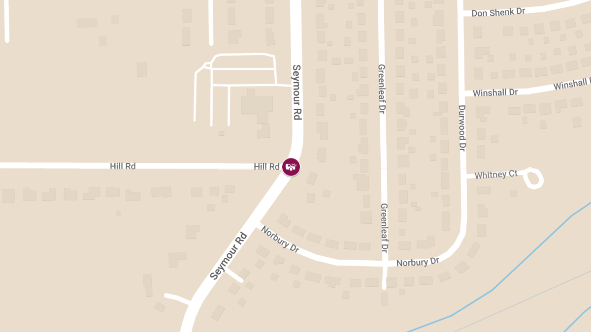 Vehicle Accident with Injuries at S Seymour Rd & Rolston Rd