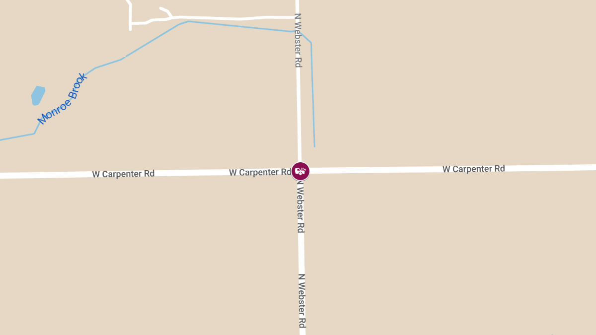 Vehicle Accident with Injuries at W Carpenter Rd & Webster Rd