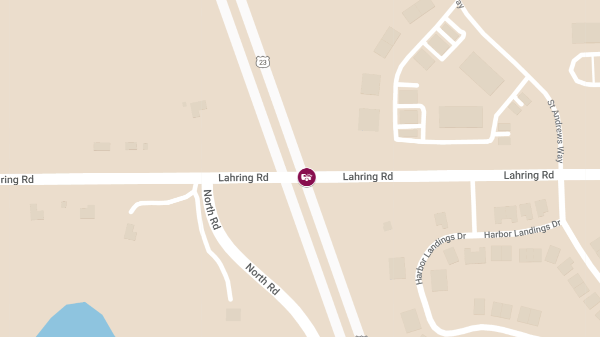 Vehicle Accident with Injuries on SB US 23 at Lahring Rd