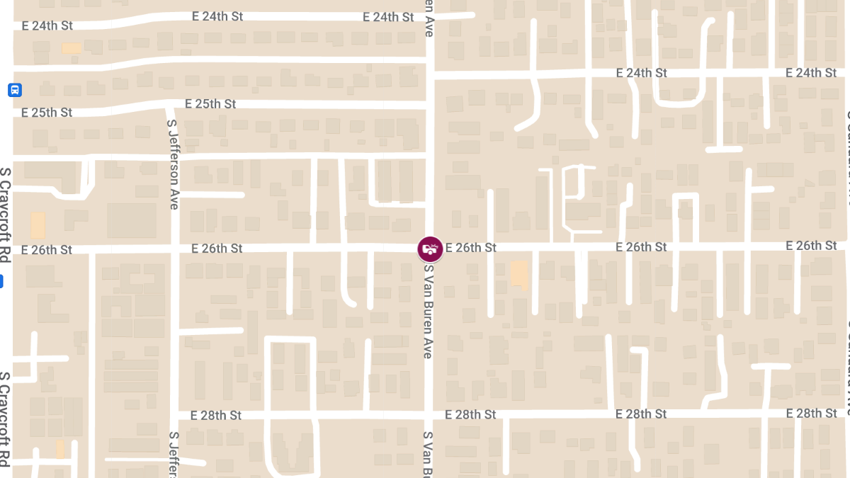 Vehicle Accident with Possible Injuries at S Van Buren Ave & E 26th St