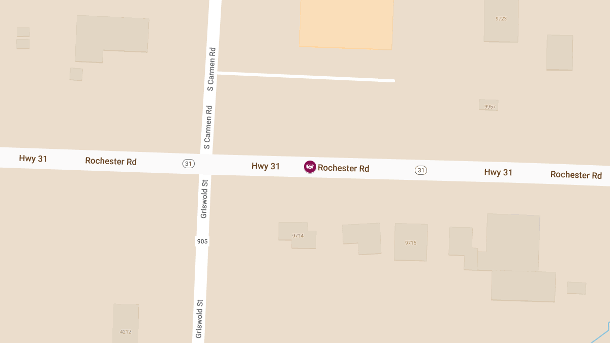 Vehicle Accident with Unknown Injuries at 9950 Rochester Rd