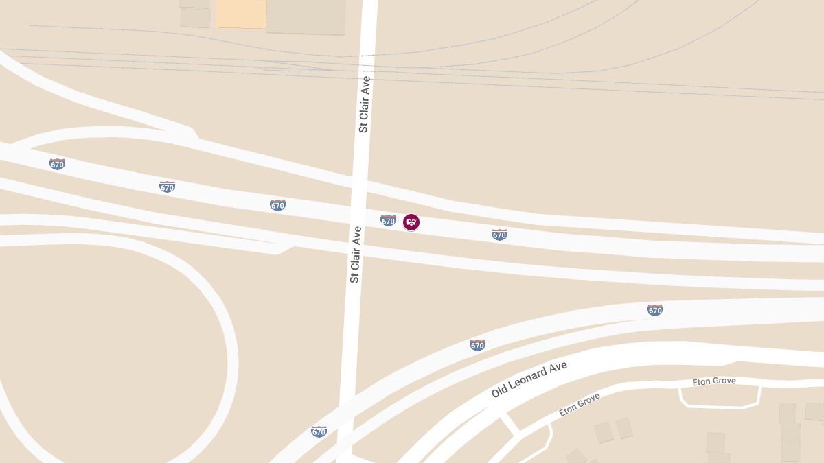 Vehicle Collision With Injuries Reported on I-670 Eastbound at Mile Marker 3