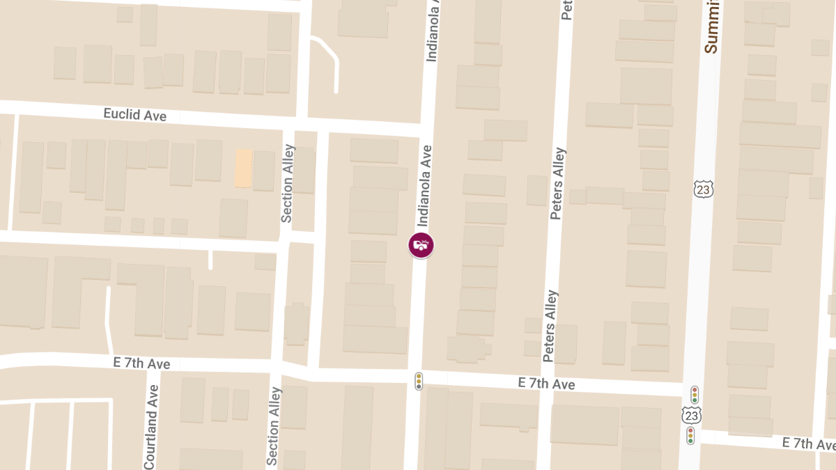 Vehicle Collision With Injuries at 1376 Indianola Ave