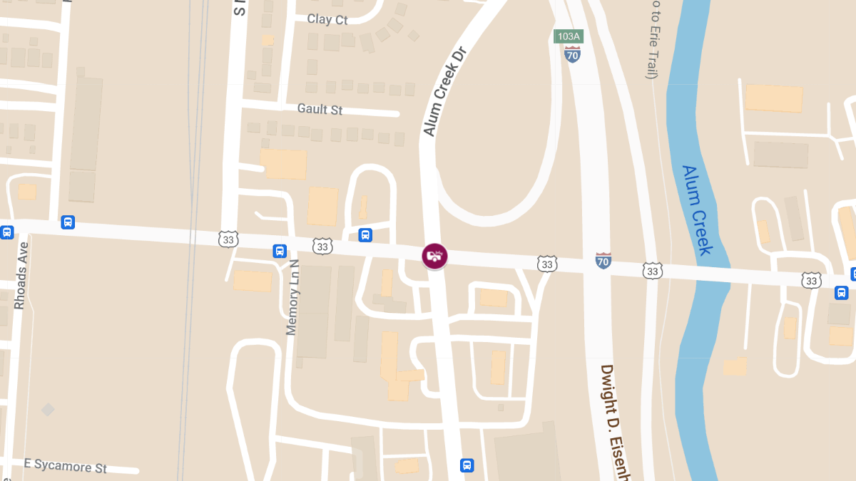 Vehicle Collision With Injuries at Alum Creek Dr and E Livingston Ave
