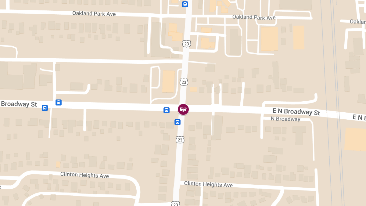 Vehicle Collision With Injuries at E North Broadway St & Indianola Ave