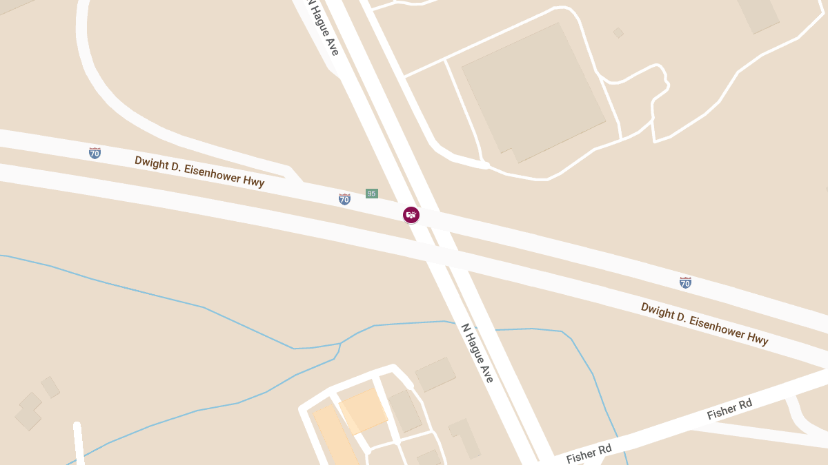 Vehicle Collision With Injuries at I-70 W & N Hague Ave