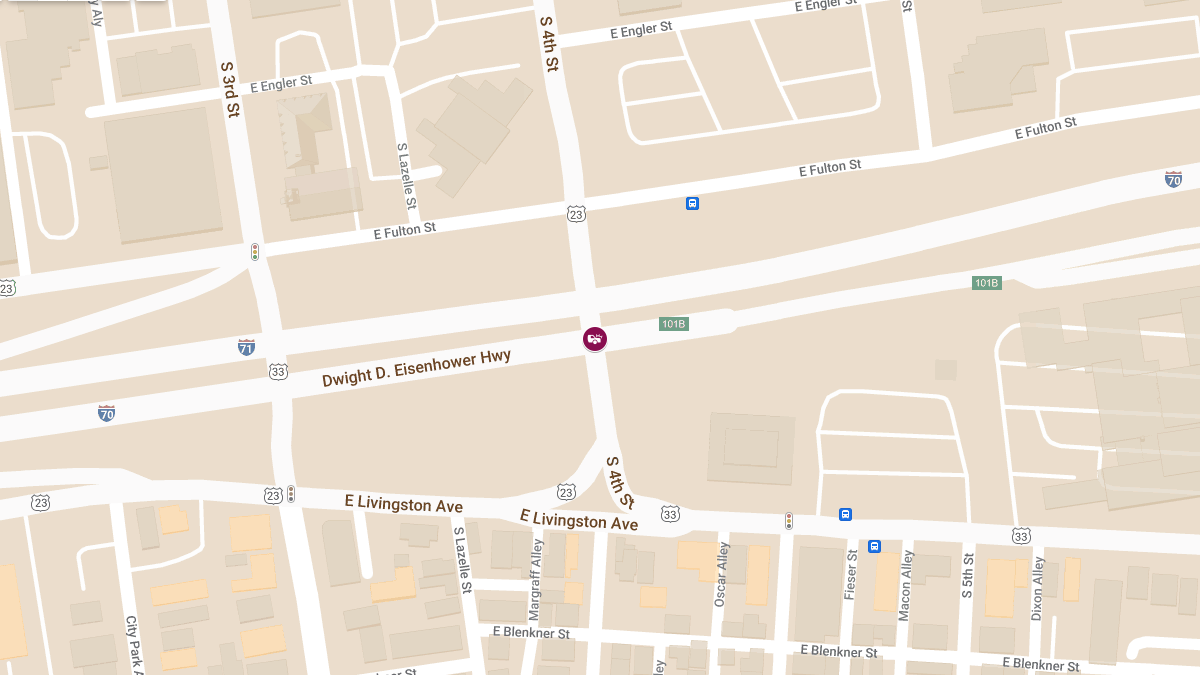 Vehicle Collision With Injuries at I-70 W & S 4th St