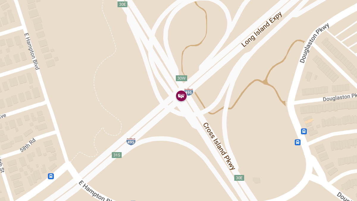 Vehicle Collision With Injuries at Long Island Expy E & Cross Island Pkwy N