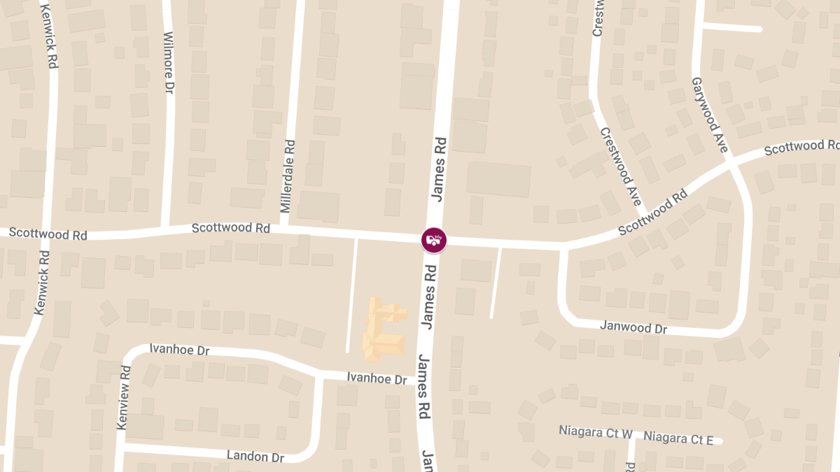 Vehicle Collision With Injuries at S James Rd and Scottwood Rd