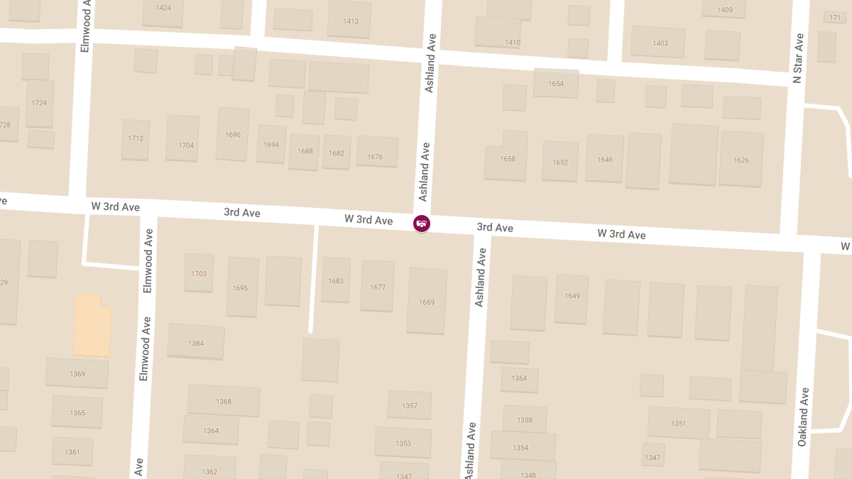 Vehicle Collision With Injuries at W 3rd Ave & Ashland Ave