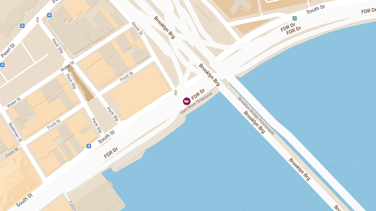 Vehicle Collision With Injuries on FDR Drive On-Ramp at Brooklyn Bridge