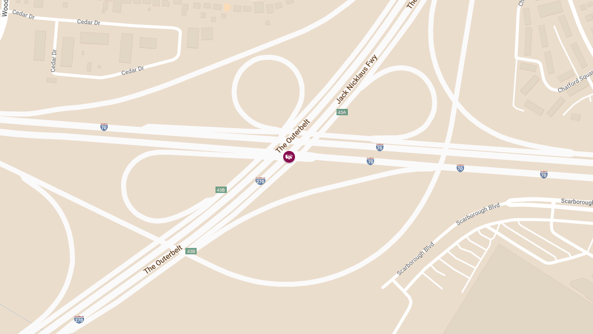 Vehicle Collision With Injuries on I-70 E at I-270 N