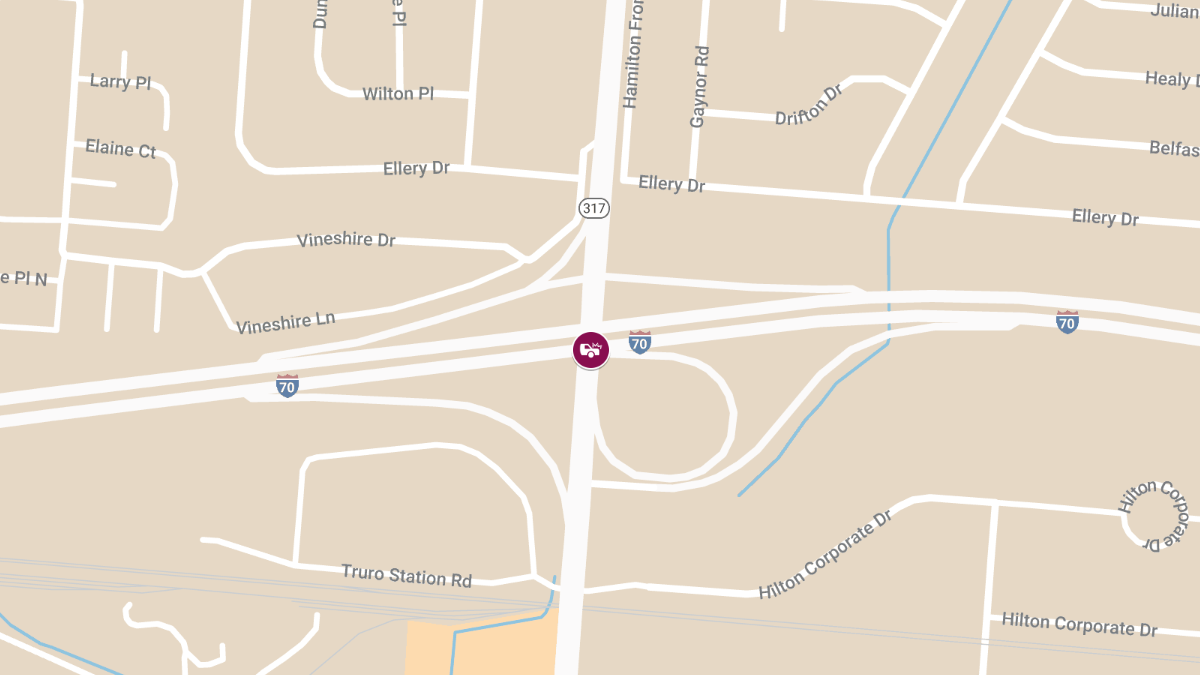 Vehicle Collision With Injuries on I-70 WB at S Hamilton Rd