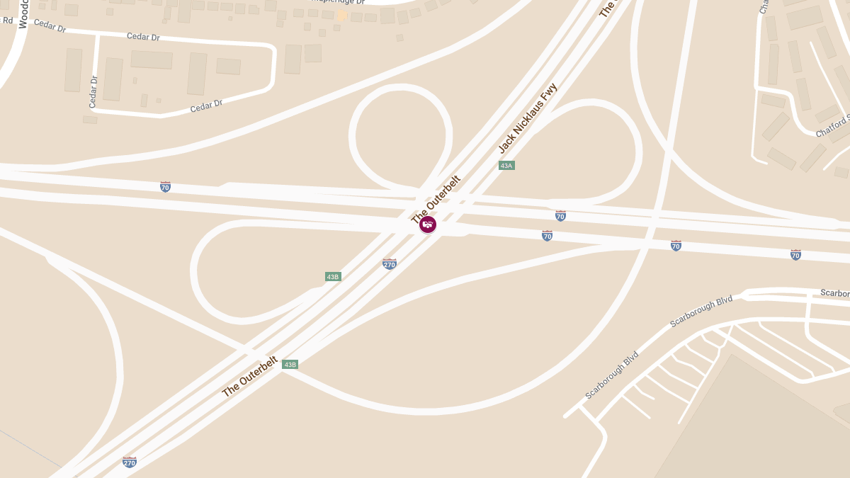 Vehicle Collision With Injuries on Ramp at I-70 W & I-270 N