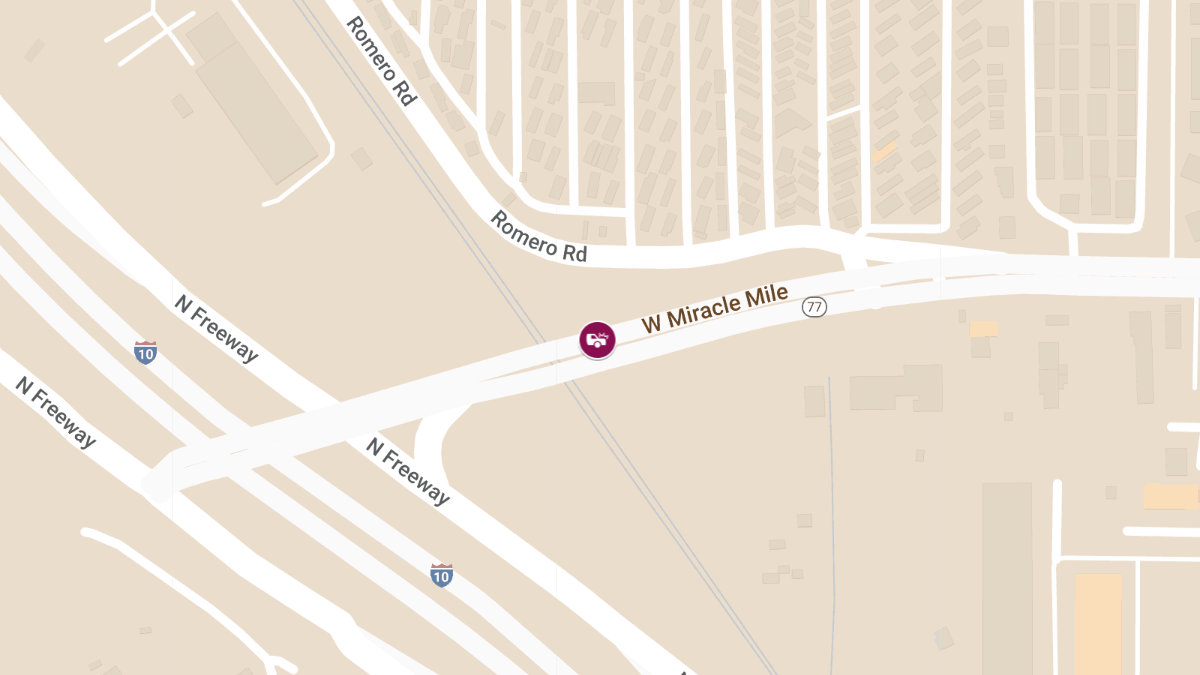 Vehicle Collision With Possible Injuries at 1644 W Miracle Mile